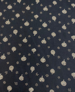 Utopia Goods Polka Dot Nut Black Taupe Linen Upholstery Drapery Fabric WHS 5078