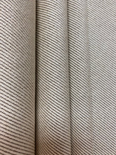 Load image into Gallery viewer, 1.5 Yard Designer Water &amp; Stain Resistant Indoor Outdoor Cream Brown Stripe Tweed Upholstery Fabric WHS 4611