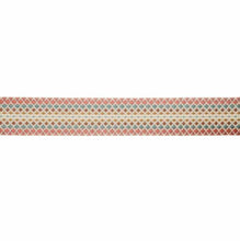 Load image into Gallery viewer, Two Custom Made Cornice Boards in Thibaut Windsor in Cream &amp; Red with Tape Trim