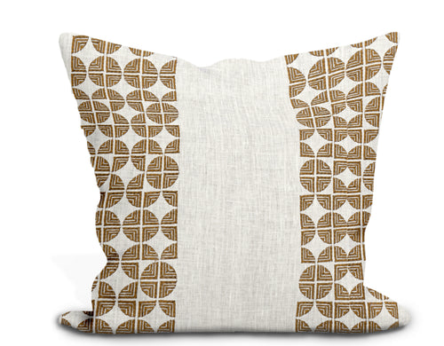 Thibaut Fairmont Stripe Embroidery Pillow