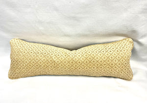 10” X 30” Schumacher Jokhang Tiger Velvet Peacock & Olive Lumbar Pillow