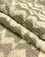 Load image into Gallery viewer, Black Edition Samar Tungsten Textured Boucle Weave Taupe Grey Cream Geometric Upholstery Fabric STA 5123