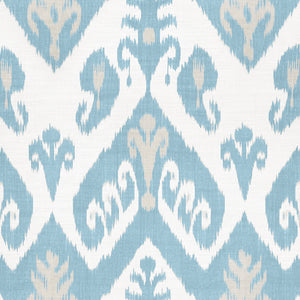 Set of Two Made to Order Thibaut Indies Ikat Side Drapery Panels