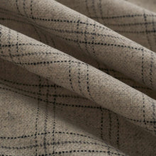 Load image into Gallery viewer, Wool Blend Grey Black Plaid Upholstery Fabric FB