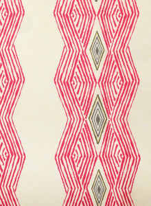 Eva Sonaike Odi Fabric Pink Cream Fuchsia Yellow Black Geometric Indoor Outdoor Upholstery Fabric STA 5069