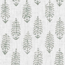 Load image into Gallery viewer, Copy of Cream Seafoam Green Small Print Botanical Linen Drapery Fabric FB