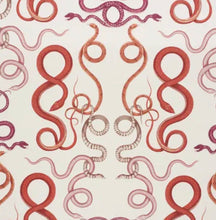 Load image into Gallery viewer, Schumacher Lansdale Bouquet Fabric 173070 / Spring and Les Scenes Contemporaines 5011490 / Blue and Giove 177661 / Ruby &amp; Garnet