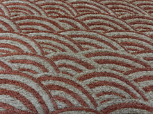 Load image into Gallery viewer, Art Deco Mustard Gold Metallic Burnt Orange Art Deco Chenille Upholstery Fabric