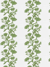 Load image into Gallery viewer, Cotton Linen Cream Green Floral Crewel Embroidered Drapery Fabric FB