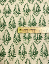 Load image into Gallery viewer, Designer Water &amp; Stain Resistant Beige Green Leaf Botanical Upholstery Drapery Fabric STA 5075