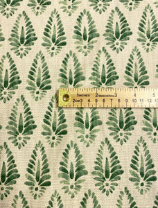 Designer Water & Stain Resistant Beige Green Leaf Botanical Upholstery Drapery Fabric STA 5075
