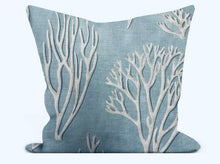 Load image into Gallery viewer, Custom Jane Churchill Oceana J590f-01 Blue Coral Print Pillow Cover