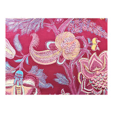 Load image into Gallery viewer, Vintage Schumacher Grenville Floral Botanical Jacobean Red Mint Green Aqua Blue Orange Chintz Drapery Fabric
