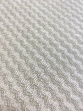 Load image into Gallery viewer, 1.9 Yard Designer Cream Beige Mini Chevron Chenille Upholstery Fabric WHS 4609