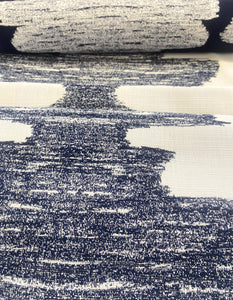 Perennials Ink Blot After Midnight Navy Blue Indoor Outdoor Upholstery Fabric WHS-5002