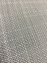 Load image into Gallery viewer, 1.7 Yard Designer Indoor Outdoor Off White Grey MCM Mid Century Modern Tweed Upholstery Fabric WHS 4639