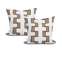 Load image into Gallery viewer, Schumacher Dixon Embroidered Print Linen  pillow cover