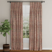 Load image into Gallery viewer, Heavy Duty Muted Red Brown Mustard Grey Ikat Ethnic Geometric Upholstery Fabric