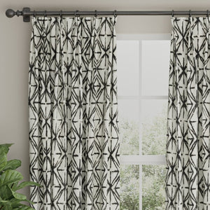 Beige Charcoal Black Abstract Upholstery Fabric