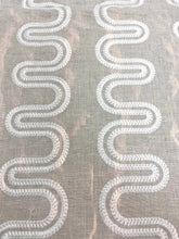 Load image into Gallery viewer, 27” x 38” Thibaut Herriot Way Embroidery White on Flax Remnant