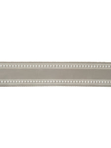 2.75" Grey Ivory Embroidered Drapery Tape Trim