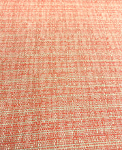 Load image into Gallery viewer, Designer Water Stain Resistant Coral Orange Taupe MCM Mid Century Modern Tweed Upholstery Fabric STA 5157