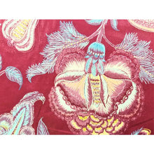 Load image into Gallery viewer, Vintage Schumacher Grenville Floral Botanical Jacobean Red Mint Green Aqua Blue Orange Chintz Drapery Fabric