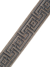 Load image into Gallery viewer, 2&quot; Mocha Brown Grey Embroidered Geometric Drapery Tape Trim