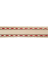 Load image into Gallery viewer, 2.75&quot; Beige Rusty Red Taupe Embroidered Drapery Tape Trim