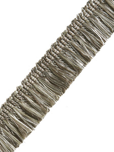 1.5" Wide Grey Upholstery Brush Fringe Trim