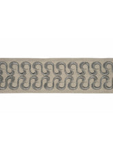 Load image into Gallery viewer, 2.75&quot; Wide Linen Beige Grey Embroidered Drapery Tape Trim