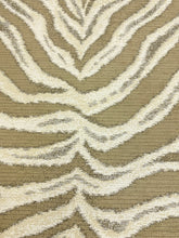 Load image into Gallery viewer, Remnant Thibaut Zamira Linen Zebra Animal Pattern Upholstery Fabric STA 5010