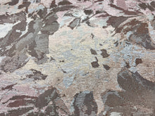 Load image into Gallery viewer, Vintage Mauve Blush Cafe Au Lait Floral Abstract Tapestry Upholstery Fabric