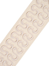Load image into Gallery viewer, 2.75" Wide Pearl Ivory Embroidered Drapery Tape Trim
