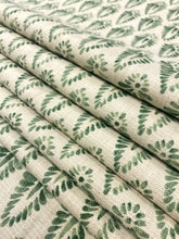 Load image into Gallery viewer, Designer Water &amp; Stain Resistant Beige Green Leaf Botanical Upholstery Drapery Fabric STA 5075