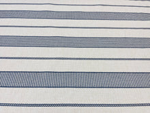 Load image into Gallery viewer, 1.5 Yard Remnant Schumacher Serra Mesa Navy Indoor/Outdoor Stripe