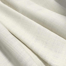 Load image into Gallery viewer, 118” Wide Semi Sheer Vanilla Cream Faux Linen Drapery Fabric FB
