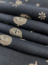 Load image into Gallery viewer, Utopia Goods Polka Dot Nut Black Taupe Linen Upholstery Drapery Fabric WHS 5078