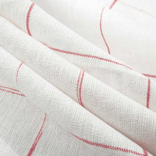 Load image into Gallery viewer, Linen Cream Pink Coral Check Drapery Fabric