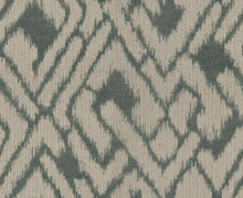 Load image into Gallery viewer, Beige Seafoam Geometric Abstract Ikat Chenille Upholstery Fabric FB