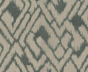 Beige Seafoam Geometric Abstract Ikat Chenille Upholstery Fabric FB