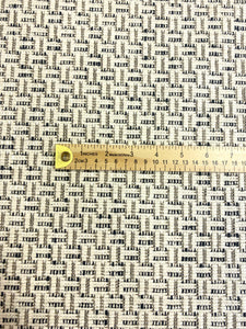 1 1/3 Yard cheapest Designer Water & Stain Resistant Black Beige Geometric Stripe Chenille Upholstery Fabric WHS418