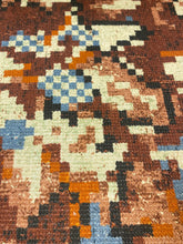 Load image into Gallery viewer, Diego Spice Larsen Burgundy Red Black Teal Yellow Kilim Upholstery Fabric STA 5184