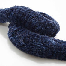 Load image into Gallery viewer, 1" Wide Navy Blue Faux Fur Shearling Upholstery Trim