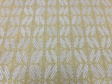 Load image into Gallery viewer, Lemon Yellow Ivory Geometric Abstract Outdoor Upholstery Fabric
