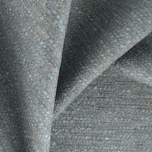 Load image into Gallery viewer, Stain Resistant Heavy Duty MCM Mid Century Modern Tweed Chenille Aqua Blue Grey Upholstery Fabric FB