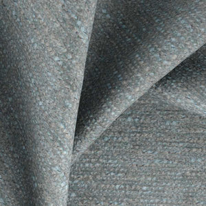 Stain Resistant Heavy Duty MCM Mid Century Modern Tweed Chenille Aqua Blue Grey Upholstery Fabric FB