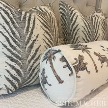 Load image into Gallery viewer, Pair of Custom Made Schumacher Tiger Palm Pillow Covers - Both Sides