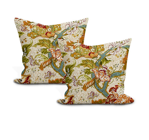 Schumacher Ariella Jacobean pillow cover