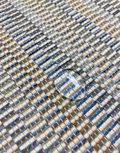 Load image into Gallery viewer, Kravet Crypton 34694-521 Mustard Cream Navy Blue Brown Geometric Water &amp; Stain Resistant Upholstery Fabric WHS 5147